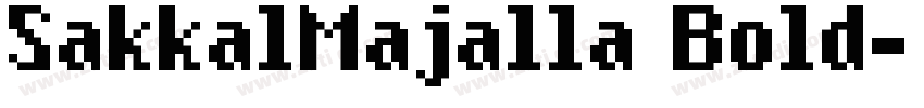 SakkalMajalla Bold字体转换